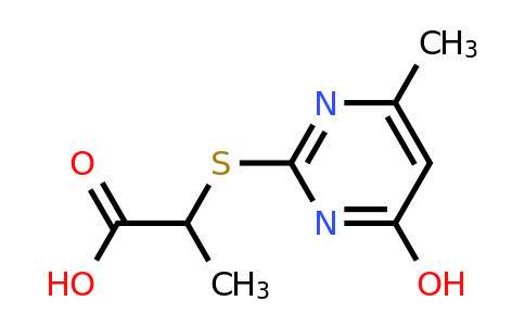 347341-65-5 | 2-((4-Hydroxy-6-methylpyrimidin-2-yl)thio)propanoic acid