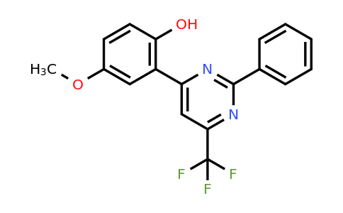 348131-46-4 | 4-Methoxy-2-(2-phenyl-6-(trifluoromethyl)pyrimidin-4-yl)phenol