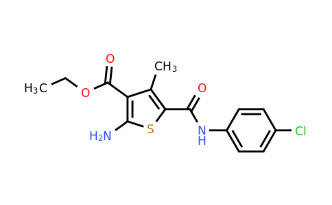 350989-56-9 | Ethyl 2-amino-5-((4-chlorophenyl)carbamoyl)-4-methylthiophene-3-carboxylate