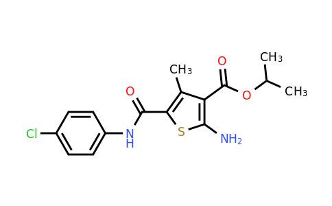 350997-00-1 | Isopropyl 2-amino-5-((4-chlorophenyl)carbamoyl)-4-methylthiophene-3-carboxylate