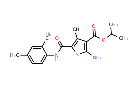 350997-02-3 | Isopropyl 2-amino-5-((2,4-dimethylphenyl)carbamoyl)-4-methylthiophene-3-carboxylate