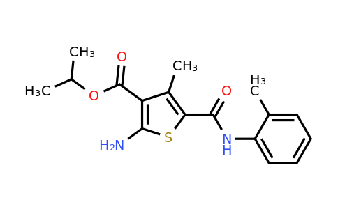 350997-05-6 | Isopropyl 2-amino-4-methyl-5-(o-tolylcarbamoyl)thiophene-3-carboxylate
