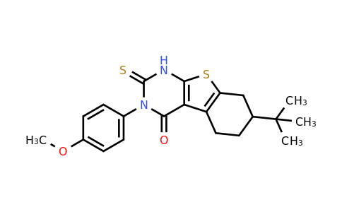 351005-82-8 | 7-(Tert-butyl)-3-(4-methoxyphenyl)-2-thioxo-2,3,5,6,7,8-hexahydrobenzo[4,5]thieno[2,3-d]pyrimidin-4(1h)-one