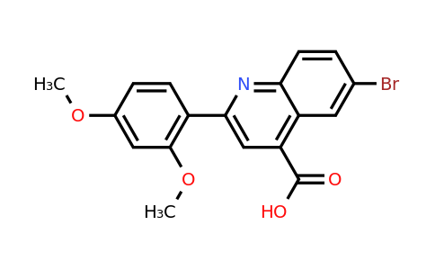 351329-40-3 | 6-Bromo-2-(2,4-dimethoxyphenyl)quinoline-4-carboxylic acid