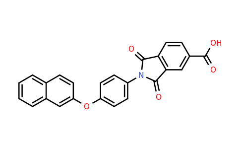 352671-43-3 | 2-(4-(Naphthalen-2-yloxy)phenyl)-1,3-dioxoisoindoline-5-carboxylic acid