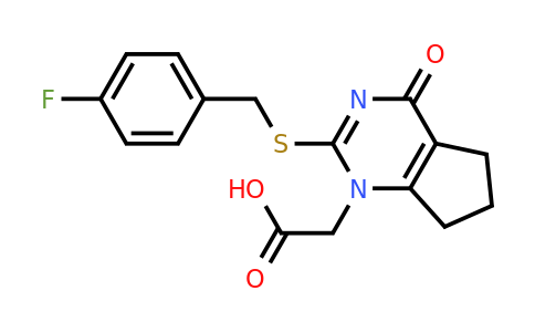 356058-42-9 | 2-(2-((4-Fluorobenzyl)thio)-4-oxo-4,5,6,7-tetrahydro-1H-cyclopenta[d]pyrimidin-1-yl)acetic acid