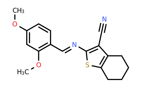 356586-75-9 | (E)-2-((2,4-dimethoxybenzylidene)amino)-4,5,6,7-tetrahydrobenzo[b]thiophene-3-carbonitrile