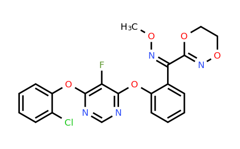 361377-29-9 | (2-((6-(2-Chlorophenoxy)-5-fluoropyrimidin-4-yl)oxy)phenyl)(5,6-dihydro-1,4,2-dioxazin-3-yl)methanone O-methyl oxime