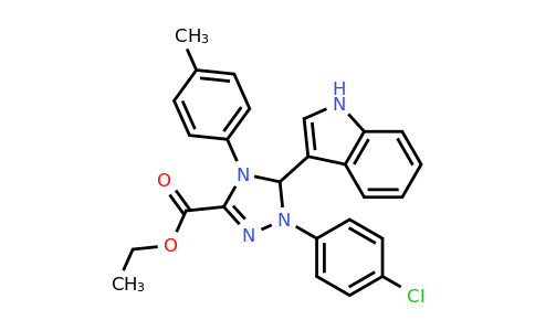 361466-22-0 | Ethyl 1-(4-chlorophenyl)-5-(1H-indol-3-yl)-4-(p-tolyl)-4,5-dihydro-1H-1,2,4-triazole-3-carboxylate