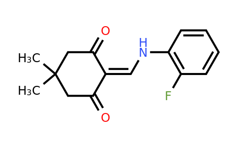 2-(((2-Fluorophenyl)amino)methylene)-5,5-dimethylcyclohexane-1,3-dione