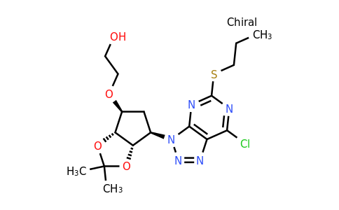 376608-75-2 | 2-(((3aR,4S,6R,6aS)-6-(7-Chloro-5-(propylthio)-3H-[1,2,3]triazolo[4,5-d]pyrimidin-3-yl)-2,2-dimethyltetrahydro-3aH-cyclopenta[d][1,3]dioxol-4-yl)oxy)ethanol