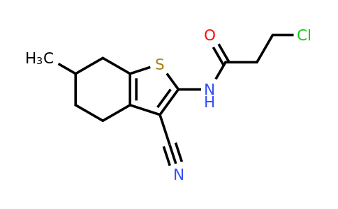 379244-59-4 | 3-Chloro-n-(3-cyano-6-methyl-4,5,6,7-tetrahydro-1-benzothiophen-2-yl)propanamide