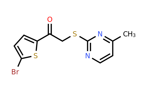379707-93-4 | 1-(5-Bromothiophen-2-yl)-2-((4-methylpyrimidin-2-yl)thio)ethan-1-one