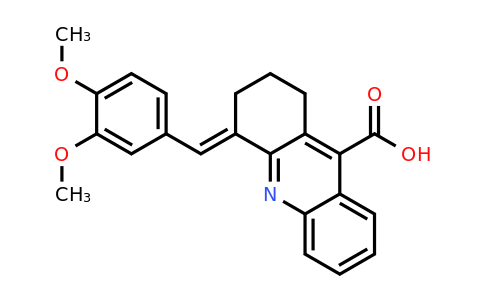 4-[(3,4-dimethoxyphenyl)methylidene]-1,2,3,4-tetrahydroacridine-9-carboxylic acid