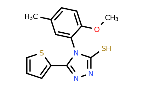 379728-85-5 | 4-(2-Methoxy-5-methylphenyl)-5-(thiophen-2-yl)-4h-1,2,4-triazole-3-thiol