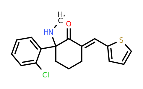380343-37-3 | 2-(2-Chlorophenyl)-2-(methylamino)-6-(thiophen-2-ylmethylidene)cyclohexan-1-one