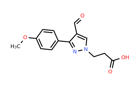 3-(4-Formyl-3-(4-methoxyphenyl)-1H-pyrazol-1-yl)propanoic acid