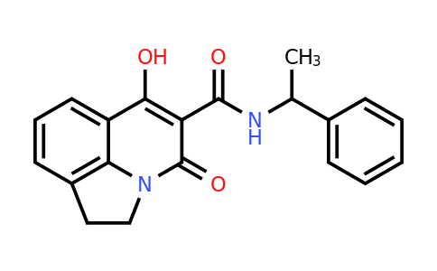 384361-71-1 | 6-Hydroxy-4-oxo-N-(1-phenylethyl)-1,2-dihydro-4H-pyrrolo[3,2,1-ij]quinoline-5-carboxamide