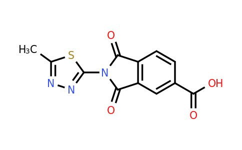 384795-95-3 | 2-(5-Methyl-1,3,4-thiadiazol-2-yl)-1,3-dioxoisoindoline-5-carboxylic acid