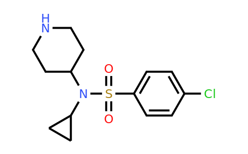 4-Chloro-N-cyclopropyl-N-(piperidin-4-yl)benzenesulfonamide