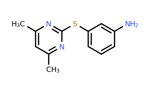 387358-42-1 | 3-((4,6-Dimethylpyrimidin-2-yl)thio)aniline
