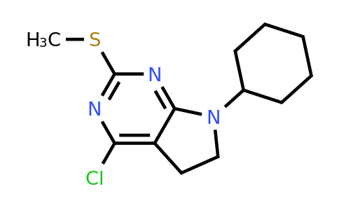 388572-67-6 | 4-Chloro-7-cyclohexyl-2-(methylthio)-6,7-dihydro-5H-pyrrolo[2,3-d]pyrimidine