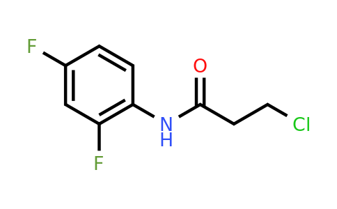 392741-26-3 | 3-Chloro-N-(2,4-difluorophenyl)propanamide