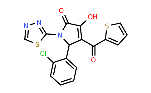 406199-93-7 | 5-(2-Chlorophenyl)-3-hydroxy-1-(1,3,4-thiadiazol-2-yl)-4-(thiophene-2-carbonyl)-1,5-dihydro-2H-pyrrol-2-one