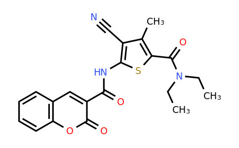 420096-77-1 | N-(3-cyano-5-(diethylcarbamoyl)-4-methylthiophen-2-yl)-2-oxo-2H-chromene-3-carboxamide