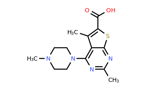 421565-56-2 | 2,5-Dimethyl-4-(4-methylpiperazin-1-yl)thieno[2,3-d]pyrimidine-6-carboxylic acid