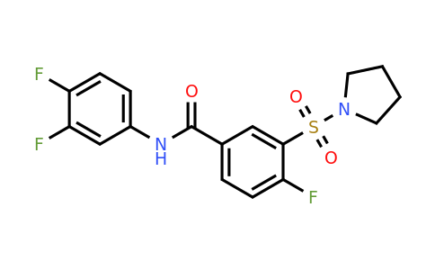 n-(3,4-Difluorophenyl)-4-fluoro-3-(pyrrolidin-1-ylsulfonyl)benzamide