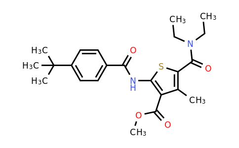 424809-80-3 | Methyl 2-(4-(tert-butyl)benzamido)-5-(diethylcarbamoyl)-4-methylthiophene-3-carboxylate