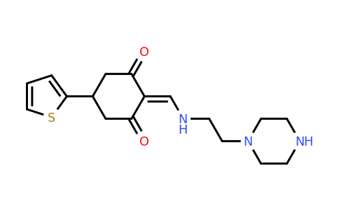 432519-44-3 | 2-(((2-(Piperazin-1-yl)ethyl)amino)methylene)-5-(thiophen-2-yl)cyclohexane-1,3-dione