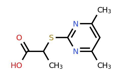 433242-31-0 | 2-((4,6-Dimethylpyrimidin-2-yl)thio)propanoic acid