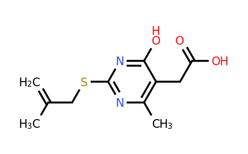 433696-38-9 | 2-(4-Hydroxy-6-methyl-2-((2-methylallyl)thio)pyrimidin-5-yl)acetic acid