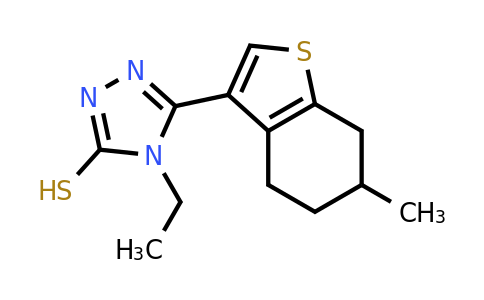 438231-18-6 | 4-Ethyl-5-(6-methyl-4,5,6,7-tetrahydrobenzo[b]thiophen-3-yl)-4H-1,2,4-triazole-3-thiol