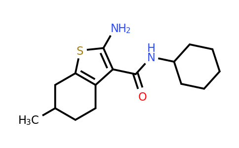 438236-30-7 | 2-Amino-N-cyclohexyl-6-methyl-4,5,6,7-tetrahydrobenzo[b]thiophene-3-carboxamide