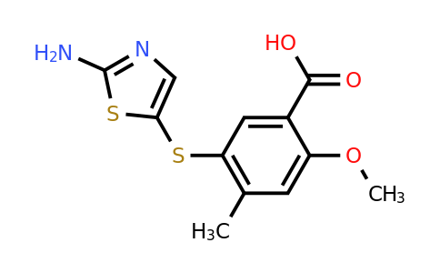 439578-97-9 | 5-(2-Aminothiazol-5-ylthio)-2-methoxy-4-methylbenzoic acid