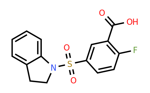 440343-72-6 | 2-Fluoro-5-(indolin-1-ylsulfonyl)benzoic acid