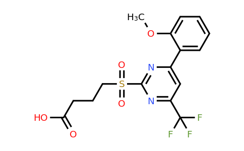 443105-09-7 | 4-{[4-(2-methoxyphenyl)-6-(trifluoromethyl)pyrimidin-2-yl]sulfonyl}butanoic acid