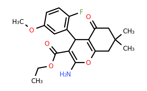 445266-56-8 | Ethyl 2-amino-4-(2-fluoro-5-methoxyphenyl)-7,7-dimethyl-5-oxo-5,6,7,8-tetrahydro-4H-chromene-3-carboxylate
