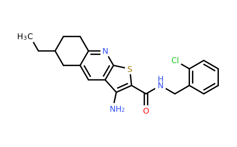 445269-09-0 | 3-Amino-N-(2-chlorobenzyl)-6-ethyl-5,6,7,8-tetrahydrothieno[2,3-b]quinoline-2-carboxamide