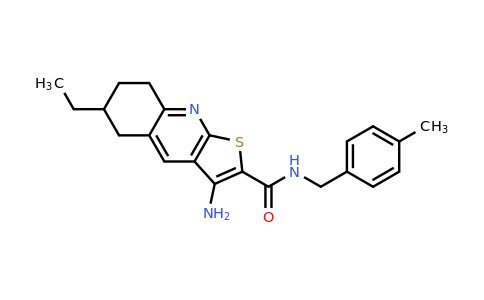 445269-17-0 | 3-Amino-6-ethyl-N-(4-methylbenzyl)-5,6,7,8-tetrahydrothieno[2,3-b]quinoline-2-carboxamide