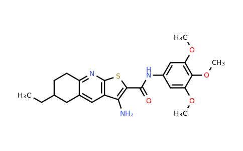 3-Amino-6-ethyl-N-(3,4,5-trimethoxyphenyl)-5,6,7,8-tetrahydrothieno[2,3-b]quinoline-2-carboxamide
