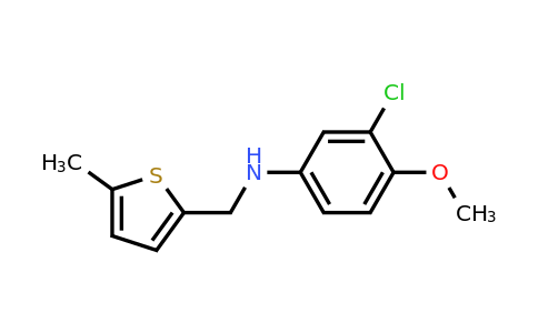 445410-84-4 | 3-Chloro-4-methoxy-N-((5-methylthiophen-2-yl)methyl)aniline