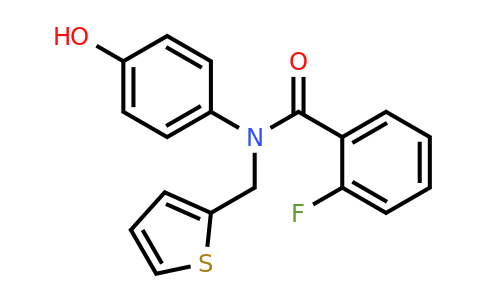 445456-13-3 | 2-Fluoro-N-(4-hydroxyphenyl)-N-(thiophen-2-ylmethyl)benzamide