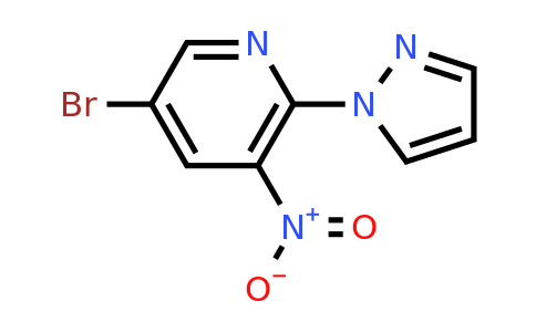 446284-40-8 | 5-Bromo-3-nitro-2-(1H-pyrazol-1-yl)pyridine