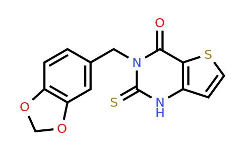 451468-89-6 | 3-(Benzo[d][1,3]dioxol-5-ylmethyl)-2-thioxo-2,3-dihydrothieno[3,2-d]pyrimidin-4(1H)-one