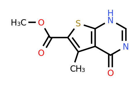 457911-10-3 | Methyl 5-methyl-4-oxo-1,4-dihydrothieno[2,3-d]pyrimidine-6-carboxylate
