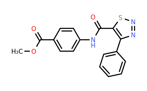 477857-88-8 | Methyl 4-(4-phenyl-1,2,3-thiadiazole-5-carboxamido)benzoate